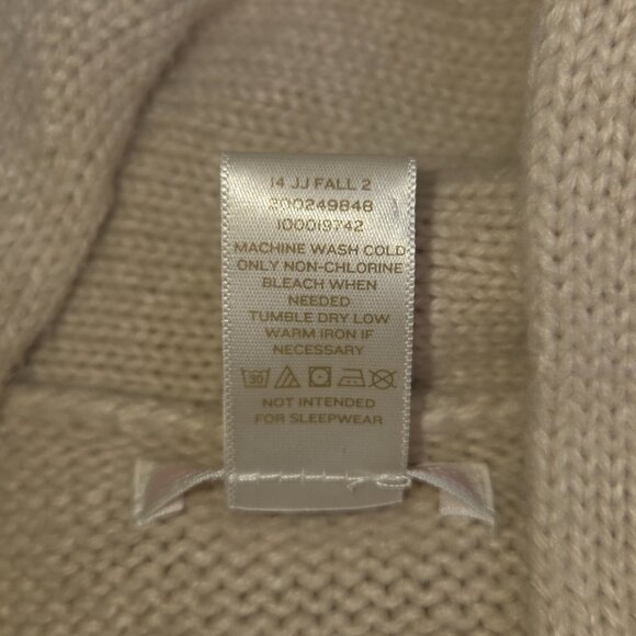 Janie and Jack Girls Size 4 English Rider Sweater Poncho Ivory Tan Equestrian - Picture 8 of 8